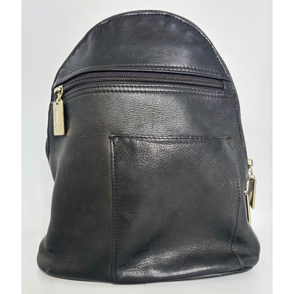 Tignanello Black Small Backpack Zip Closure Outer Pockets Adjustable Straps